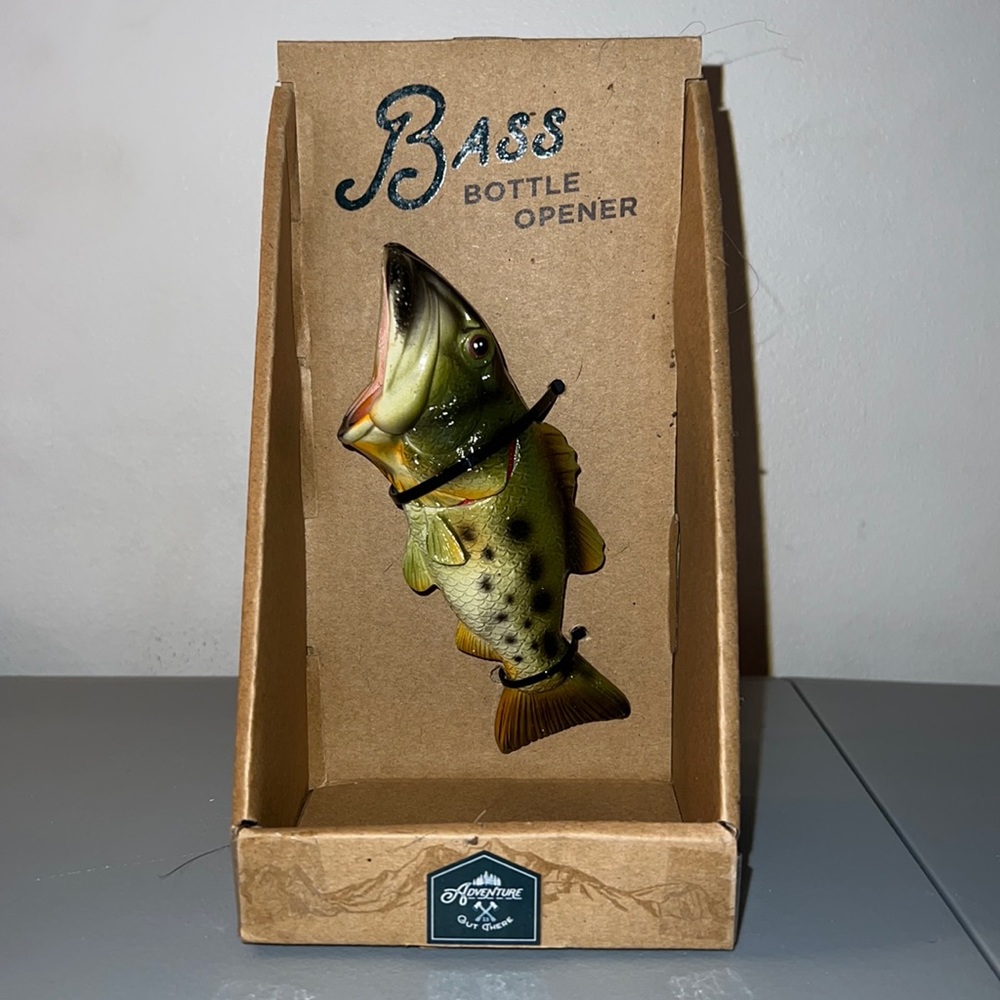Bass bottle opener